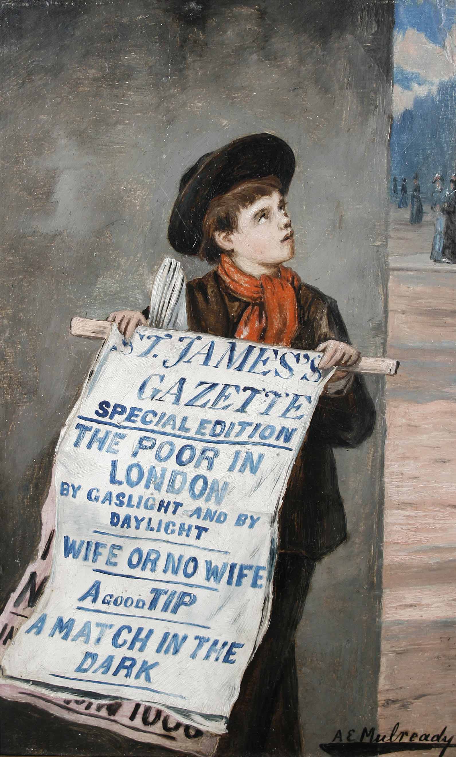 Augustus e.mulready A London Newsboy